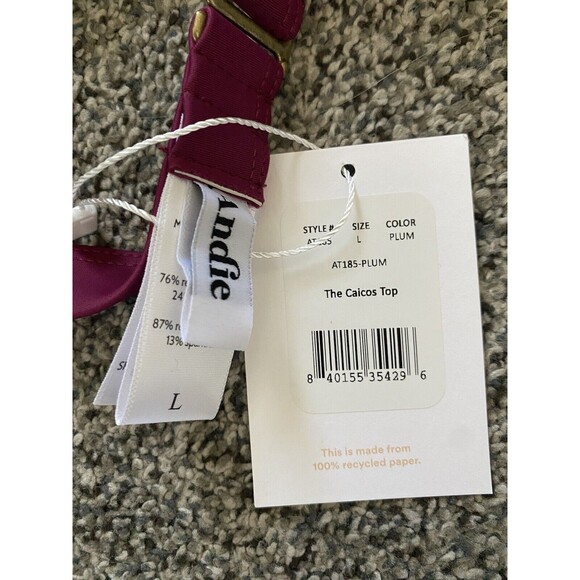 NWT Andie Swim The Caicos Top in Plum NWT Size Large - Picture 3 of 8